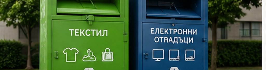 Специализирани контейнери за текстил и електронни отпадъци