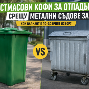 Пластмасови кофи за отпадъци срещу метални съдове за смет – кой вариант е по-добрият избор?
