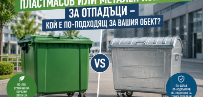 Пластмасов или метален контейнер за отпадъци – кой е по-подходящ за вашия обект?
