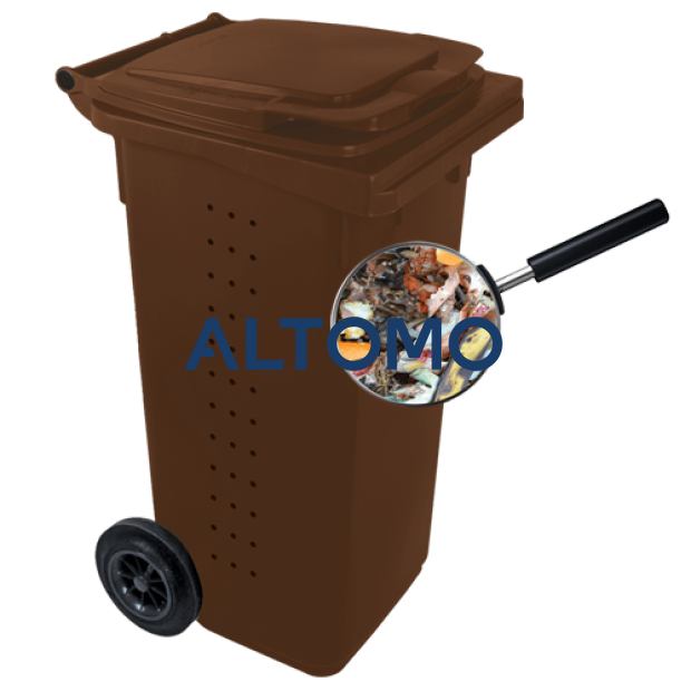 Пластмасова кофа за Биоотпадъци на колела, 240 литра