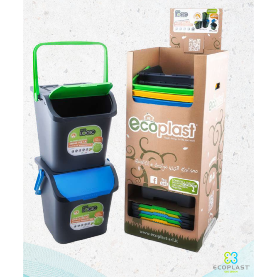 Пластмасово кошче ECOLOGIC DUSTBIN "STD-R"  40л