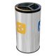 Кръгъл кош за рециклиране с три отделения и стоманени вложки - 3x20L Кръгъл кош за рециклиране с три отделения и стоманени вложки - 3x20L