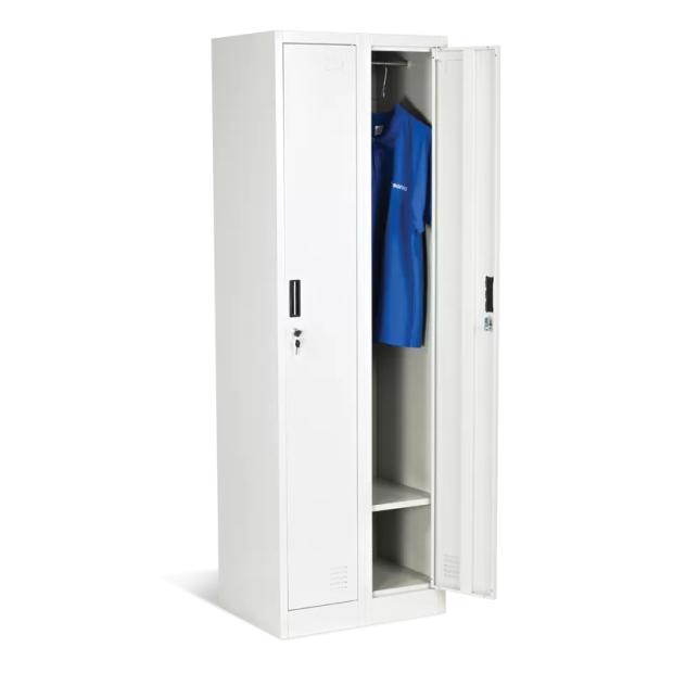 Метален шкаф CARMEN CR-1242-2 E K - сив - 66424 - Метални гардероби Метален шкаф CARMEN CR-1242-2 E K - сив в категория Метални гардероби