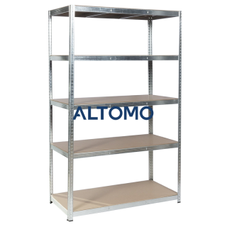 Метален стелаж Carmen CR-1012 - 200х120х60 см, до 250 кг на рафт - цинк