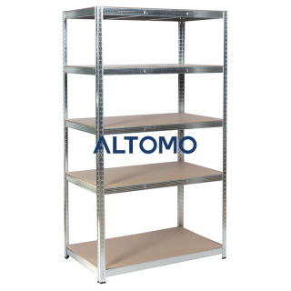 Метален стелаж Carmen CR-1013 - 180x90x30 см, до 100 кг на рафт - цинк