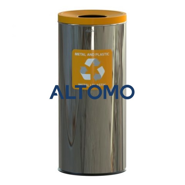 EKO PRESTIGE Кош за разделно събиране на отпадъци от неръждаема стомана 45л