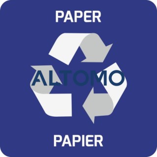 Информационнен стикер за кош за разделно събиране син