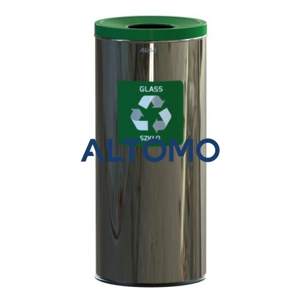 EKO PRESTIGE Кош за разделно събиране на отпадъци от неръждаема стомана 45л