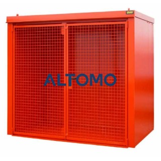 Контейнер за газова бутилка Bauer GFC B M3 2425 x 2265 x 1575 mm боядисан огненочервен