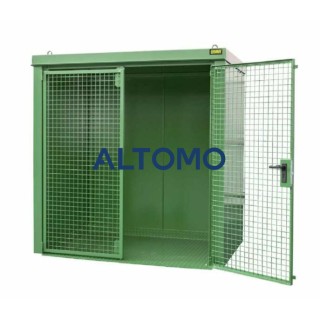 Контейнер за газова бутилка Bauer GFC B M2 2125 x 2265 x 1575 mm боядисан резеда зелено