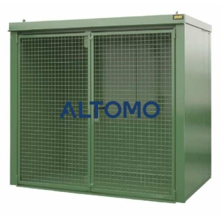 Контейнер за газова бутилка Bauer GFC B M3 2425 x 2265 x 1575 mm боядисан резеда зелено