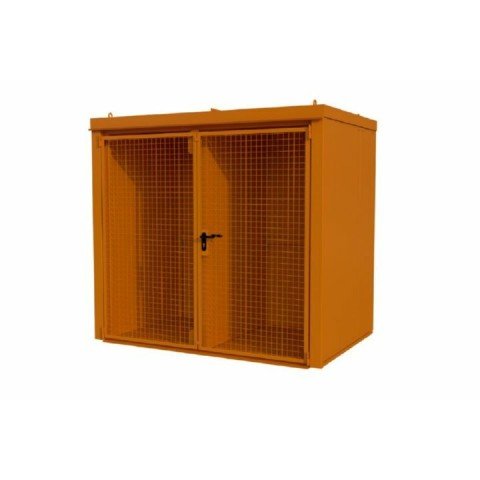 Контейнер за газова бутилка Bauer 2425 x 2265 x 1610 mm GFC-B/W M3 жълто-оранжев в категория Шкафове за газови бутилки