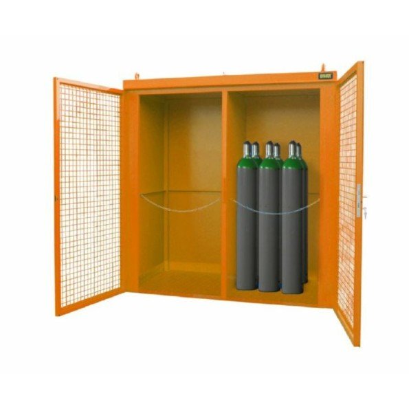 Контейнер за газова бутилка Bauer 2425 x 2265 x 1610 mm GFC-B/W M3 жълто-оранжев в категория Шкафове за газови бутилки