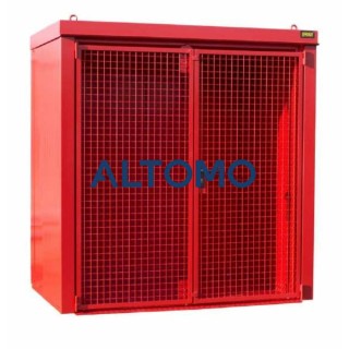 Контейнер за газова бутилка Bauer GFC B M1 2120 x 2265 x 1180 mm боядисан огненочервен
