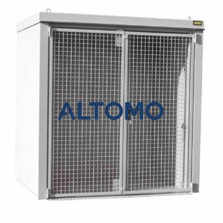 Контейнер за газова бутилка Bauer GFC B M2 2125 x 2265 x 1575 mm боядисан в сиво-бяло