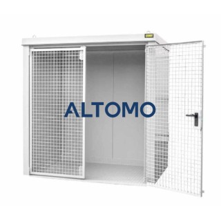 Контейнер за газова бутилка Bauer GFC B M2 2125 x 2265 x 1575 mm боядисан в сиво-бяло