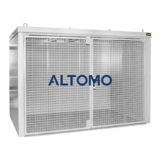 Контейнер за газова бутилка Bauer GFC B M4 3120 x 2295 x 1575 mm боядисан в сиво-бяло