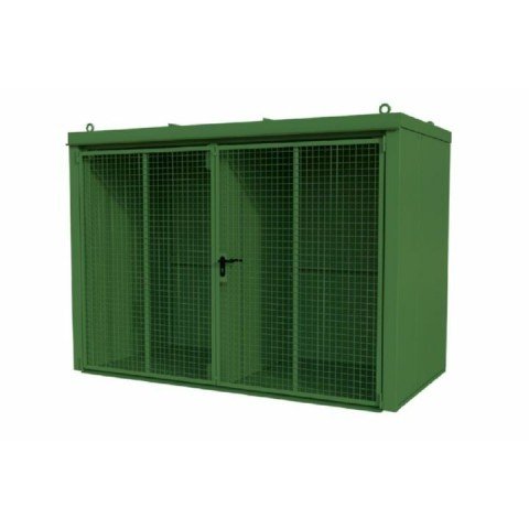 Контейнер за газова бутилка Bauer 3120 x 2295 x 1610 mm GFC-B/W M4 reseda green в категория Шкафове за газови бутилки