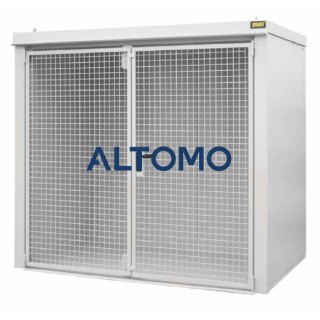 Контейнер за газова бутилка Bauer GFC B M3 2425 x 2265 x 1575 mm боядисан в сиво-бяло