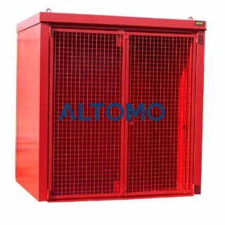 Контейнер за газова бутилка Bauer GFC B M2 2125 x 2265 x 1575 mm боядисан огненочервен