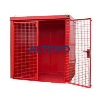 Контейнер за газова бутилка Bauer GFC B M2 2125 x 2265 x 1575 mm боядисан огненочервен
