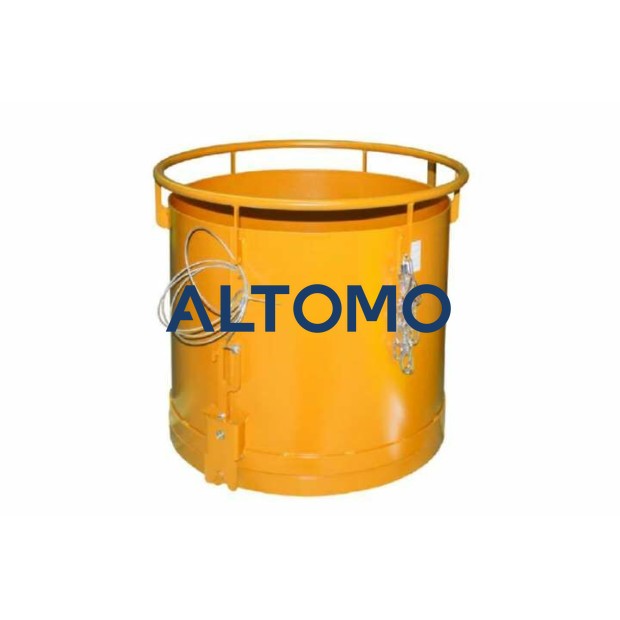 Бауер кръгъл контейнер RB 300 боядисан жълто-оранжев диаметър 865 мм