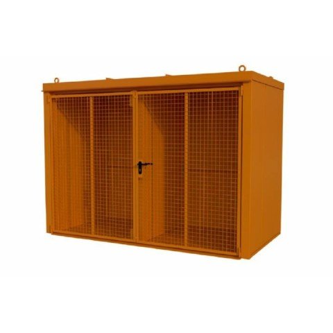 Контейнер за газова бутилка Bauer M4 3120 x 2295 x 1610 mm GFC-B/W жълто-оранжев в категория Шкафове за газови бутилки