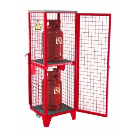 Мобилна клетка за газови бутилки GFD R 2 575 x 1580 x 500 mm в категория Шкафове за газови бутилки