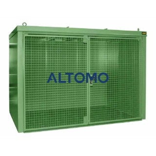 Контейнер за газова бутилка Bauer GFC B M4 3120 x 2295 x 1575 mm боядисан резеда зелено
