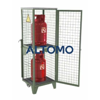 Мобилна клетка за газови бутилки GFD R 2 575 x 1580 x 500 mm 