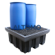 Пластмасова каптажна вана за 4 варела 450л - 4 Drum spill pallet – 450 L - Пластмасови каптажни вани Пластмасова каптажна вана за 4 варела 450л в категория Пластмасови каптажни вани
