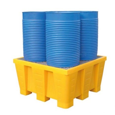 Пластмасова каптажна вана за 4 варела – 880л - 4 Drum spill pallet – 880 L - Пластмасови каптажни вани Пластмасова каптажна вана за 4 варела – 880л в категория Пластмасови каптажни вани