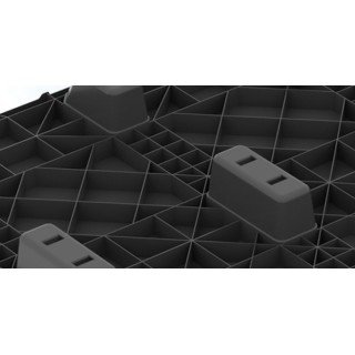 Олекотен пластмасов палет със затворена повърхност  1200 x 1000 x 130 мм